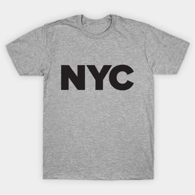 NYC - New York proud city print - black T-Shirt by retropetrol